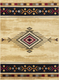 Tribes Gc Yls4003 Cream 5 Ft. 3 In. X 7 Ft. 3 In. Southwest Area Rug Cream Polypropylene