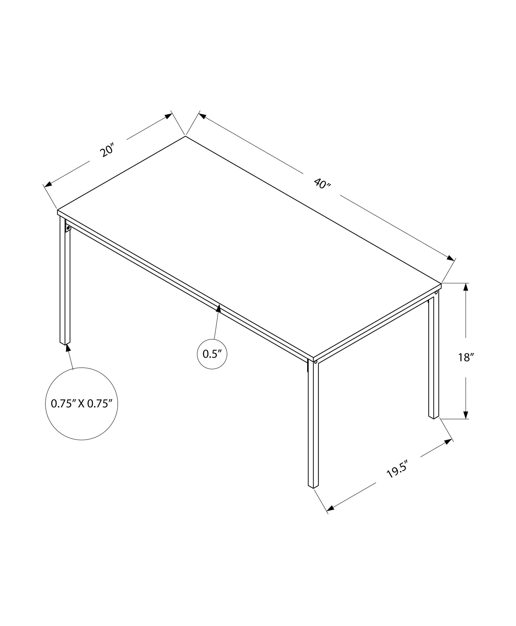 Coffee Table, Accent, Cocktail, Rectangular, Living Room, 40"L, Grey Laminate, Black Metal, Contemporary, Modern Grey Mdf