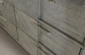 6 Drawer Dresser In Gray Book Matched Veneers Gray Solid Wood Mdf