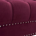 La Rosa Victorian Chesterfield Tufted Sofa, Burdy Velvet Burgundy Foam Velvet 3 Seat