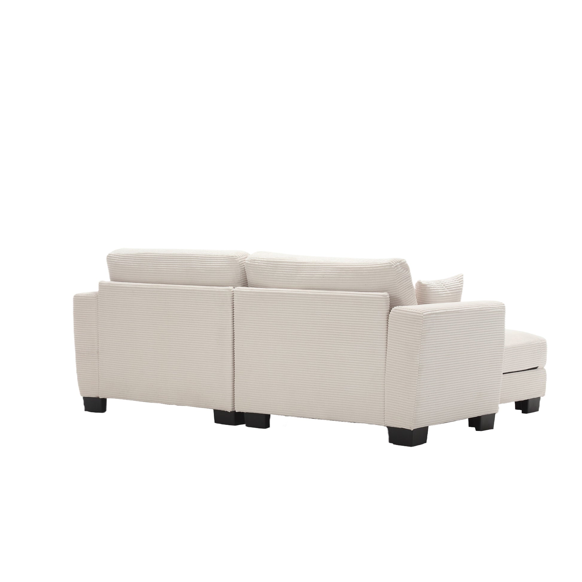 United Modular Sectional Sofa L Shaped Modular Couch With Reversible Chaise Modular Sofa Sectional Couch With Storage Seats Beige Velvet 2 Seat