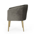 Dining Arm Chair Grey Velvet