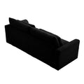 Modern Sofa 2 Seater Corduroy Fabric Sofa With Armrests For Apartment Living Room, Black Black Corduroy 2 Seat