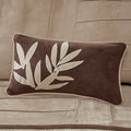 7 Piece Faux Suede Comforter Set Beige King King Beige Polyester