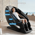 2024 Massage Chair Full Body, Shiatsu Massage Chair Recliner With Airbag Massage, Lcd Touch Screen, Lower Back And Calf Heating, Customizable Features And Zero Gravity Modes Black Black Faux Leather Power Remote Primary Living Space Push Button Foam Abs