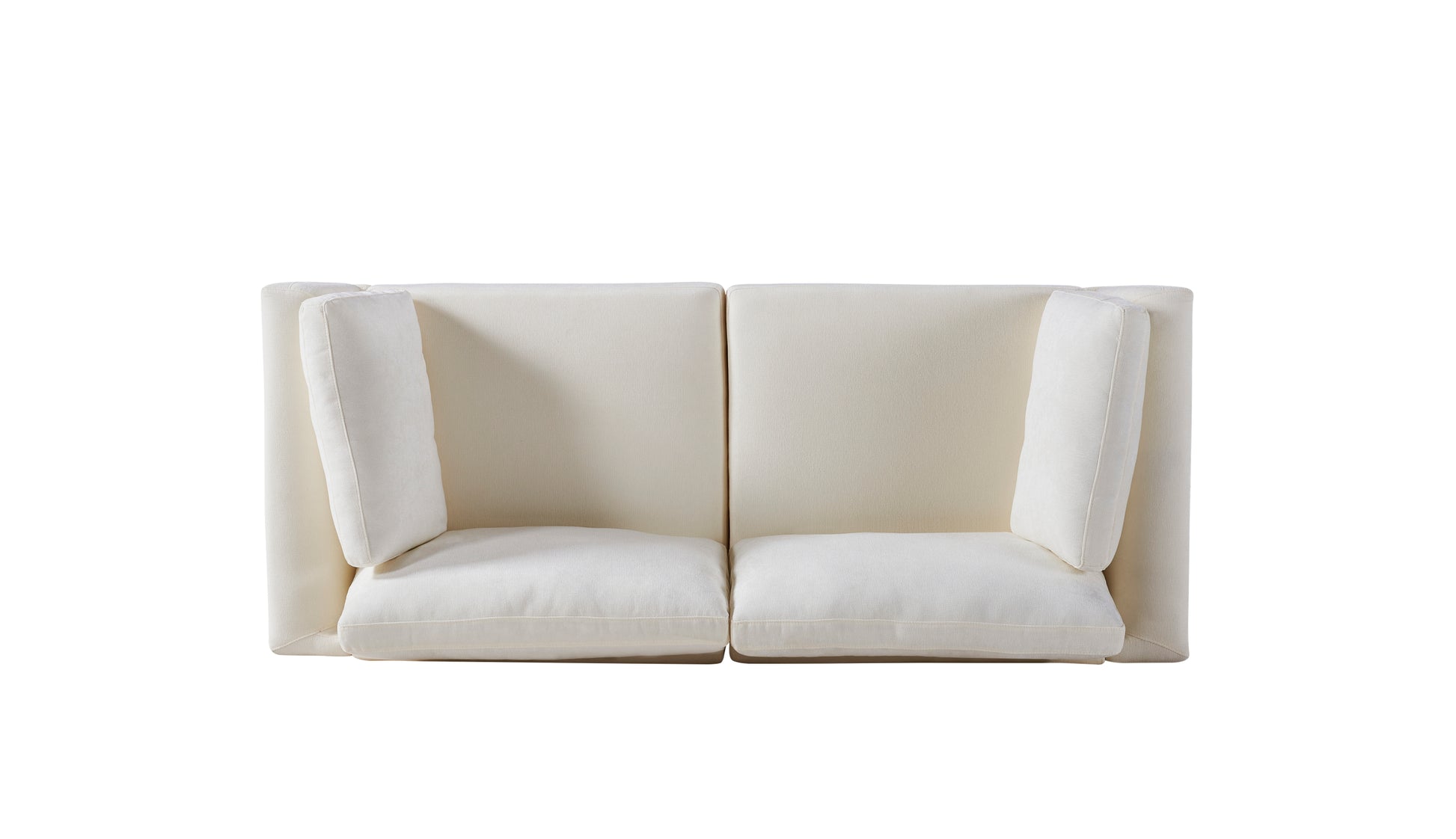 Modular Sofa Whiten Chenille Fabric, Simple And Grand, The Seat And Back Is Very Soft. This Is Also A Knock Down Sofa Creamy White White Chenille Wood Primary Living Space Medium Firm Light Duty Victorian Rectangle Acacia Rolled Arms Chenille 2 Seat