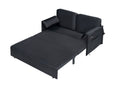 63 Inch Large Folding Sofa Bed Velvet Multifunctional Double Sofa Bed, Three Modes Switch, Suitable For Sitting, Lying And Sleeping, Suitable For Living Room, Bedroom, Apartment, Office, Black Black Velvet 2 Seat