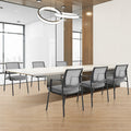 Mesh Back Stacking Arm Chairsupholstered Fabric Stacking Chairs, Sturdy Metal Stacking Chairs,Gray, 2 Pack Gray Abs