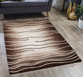 Jersey Area Rugs, Carpets For Livingroom, 7X10 Area Rugs ,3002 Brown Rectangle 8&10 Brown Contemporary Abstract Polypropylene