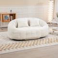 Coolmore Bean Bag Sofa Lazy Sofa Durable Comfort Lounger High Back Bean Bag Chair Couch For Adults And Kids, Indoor & Outdoor, Accent Floor Soft Lounge Chair Beige Chenille Beige Foam Chenille 2 Seat