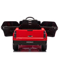 24V Kids Ride On Car W Parents Control,Licensed Chevrolet Silverado,Four Wheel Suspension,Led Lights,Bluetooth,Music,Usb,Mp3,Power Display,Speeds 2.49 3.73Mph For Kids Aged 37 95 Months. Red Plastic