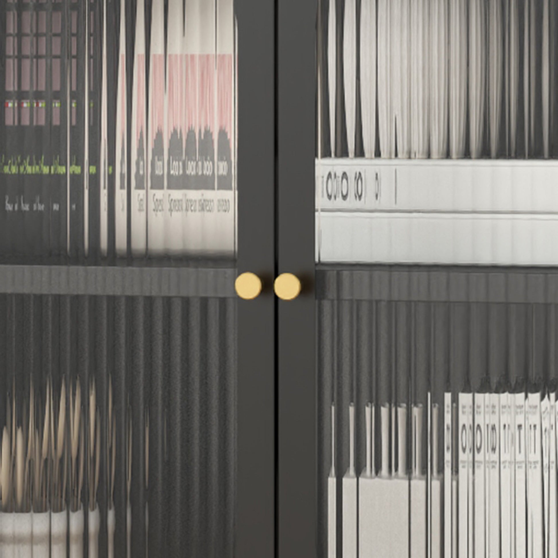 Metal Sideboard Cabinet With 4 Glass Door, Steel Locker Sideboard Buffet Cabinet, Sideboard Buffet Cabinet With 4 Doors, Kitchen Storage Cabinet, Coffee Bar Cabinet For Kitchen, Living Room, Black