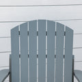 Outsunny Wooden Adirondack Chair, Outdoor Patio Lawn Chair With Cup Holder, Weather Resistant Lawn Furniture, Classic Lounge For Deck, Garden, Backyard, Fire Pit, Dark Gray Gray Wood