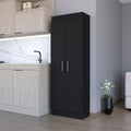 Dawson Pantry Cabinet With Sleek 5 Shelf Storage Black Kitchen Contemporary Rectangular Pine Particle Board Engineered Wood