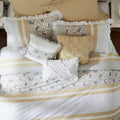 9 Piece Cotton Percale Comforter Set Yellow Queen Queen Yellow Polyester