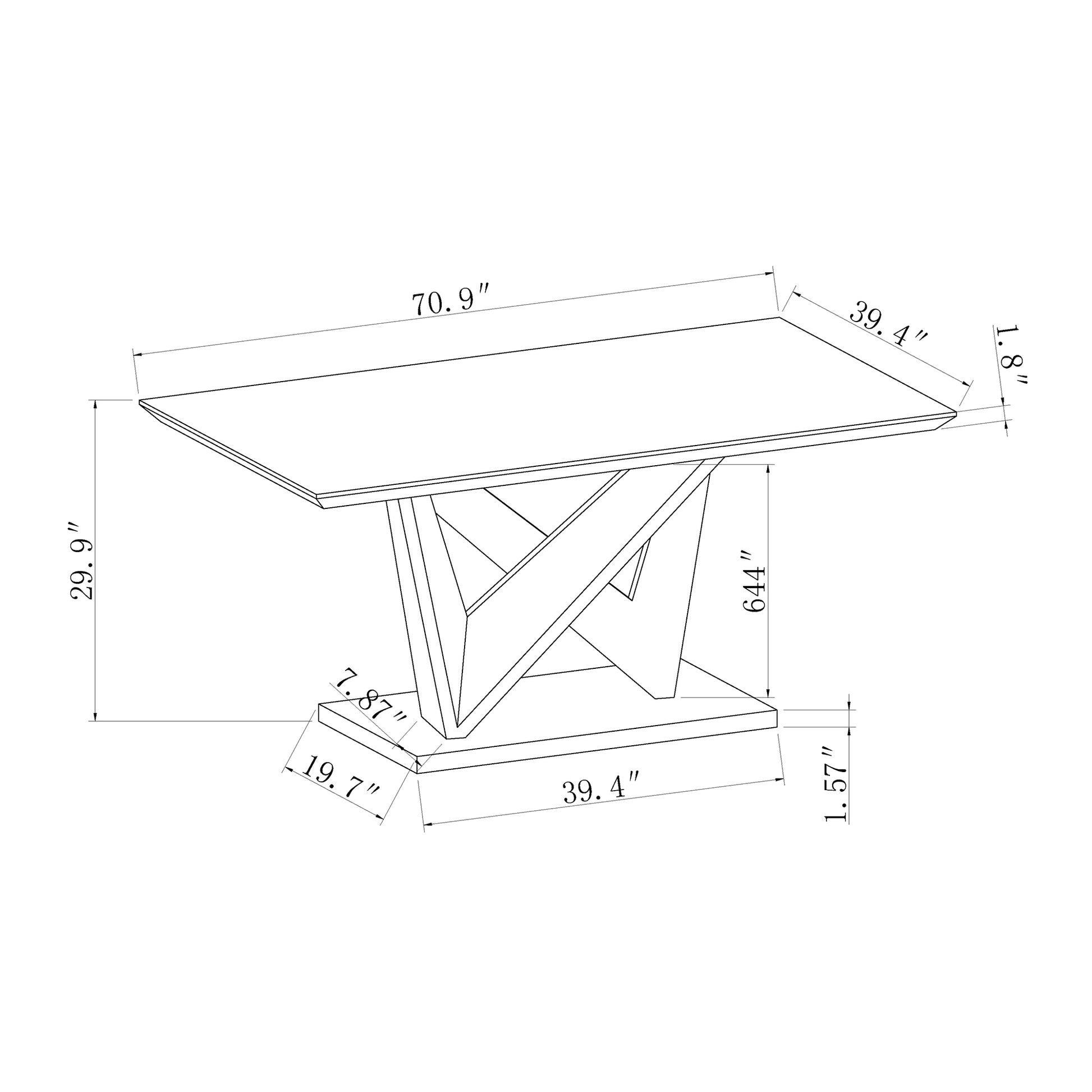 Caroline Grey Dinng Table Grey Seats 6 Dining Room Contemporary Rubberwood Rectangular Solid Wood Mdf Wood Metal Glass Pedestal