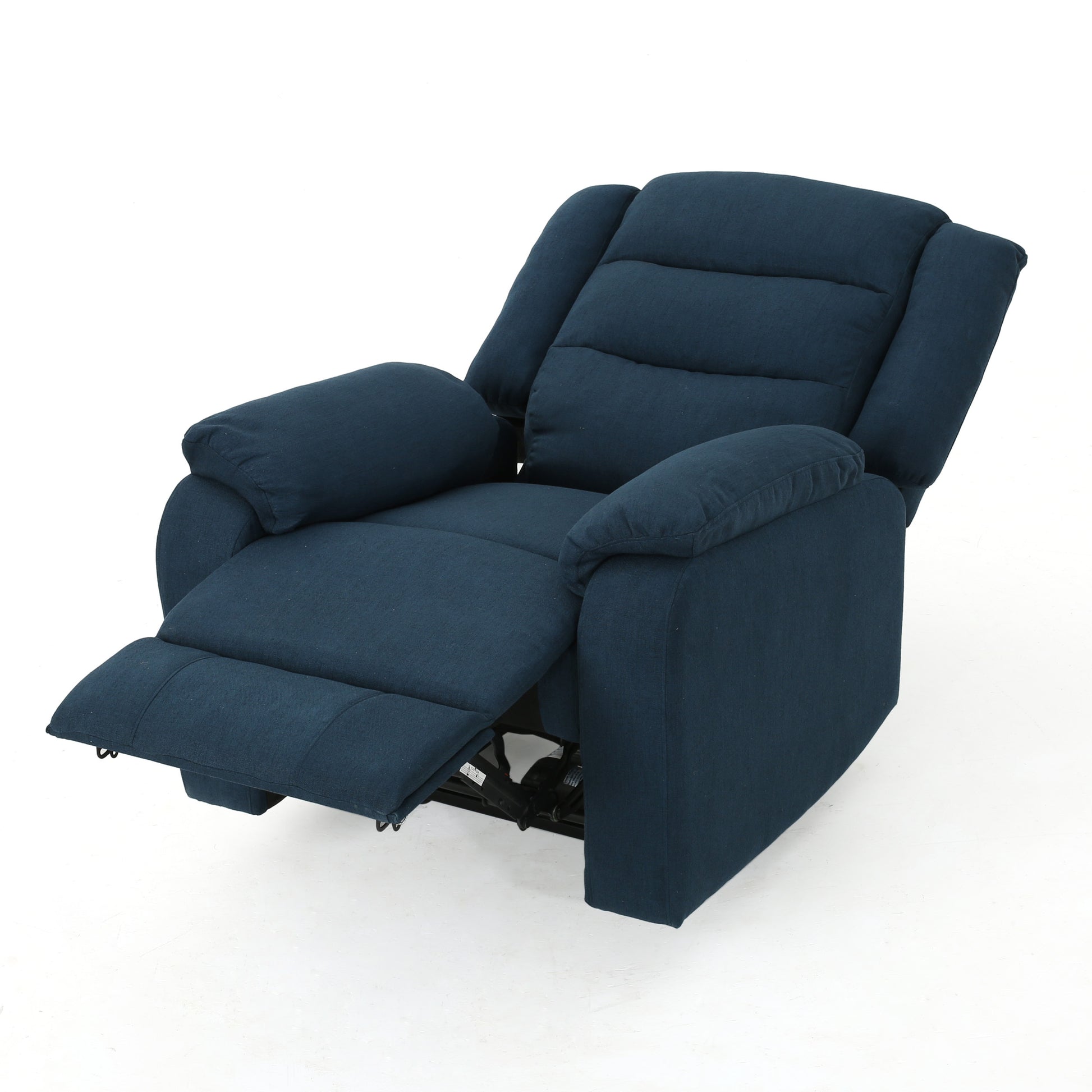 35.04" Wide Power Standard Recliner Navy Blue Fabric