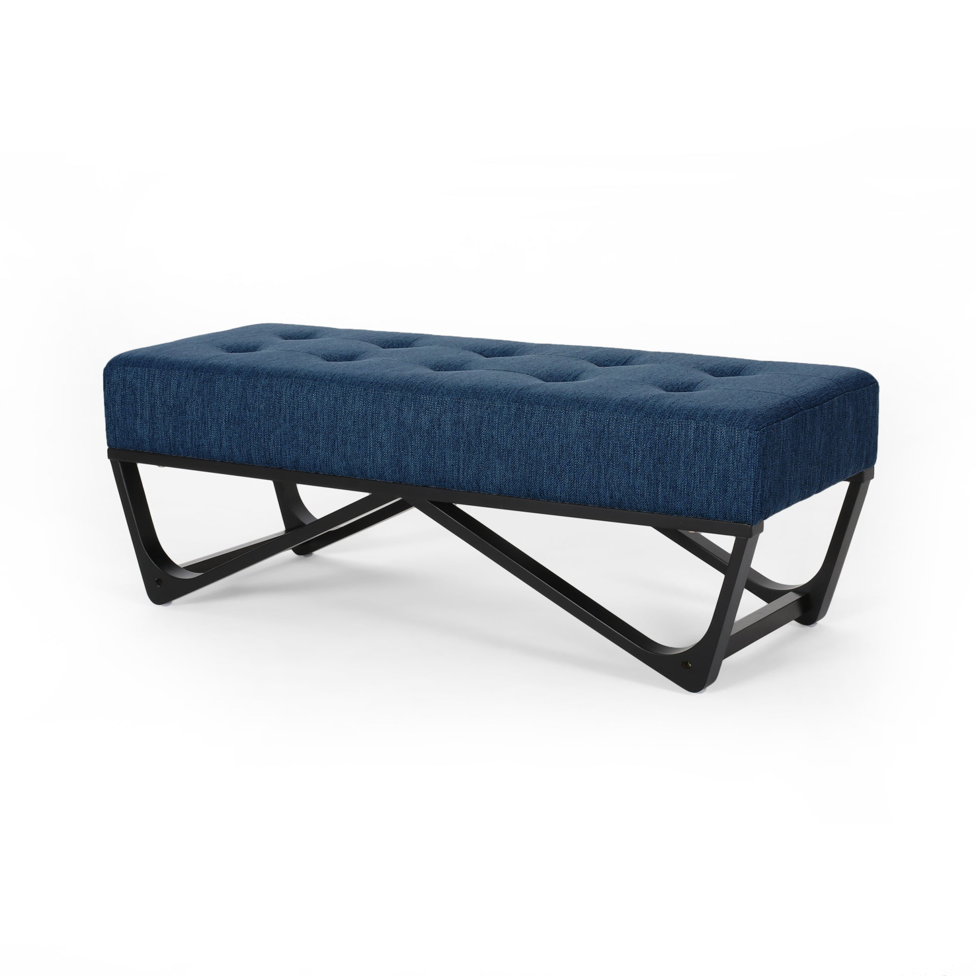 Navy Blue Ottoman Navy Blue Fabric