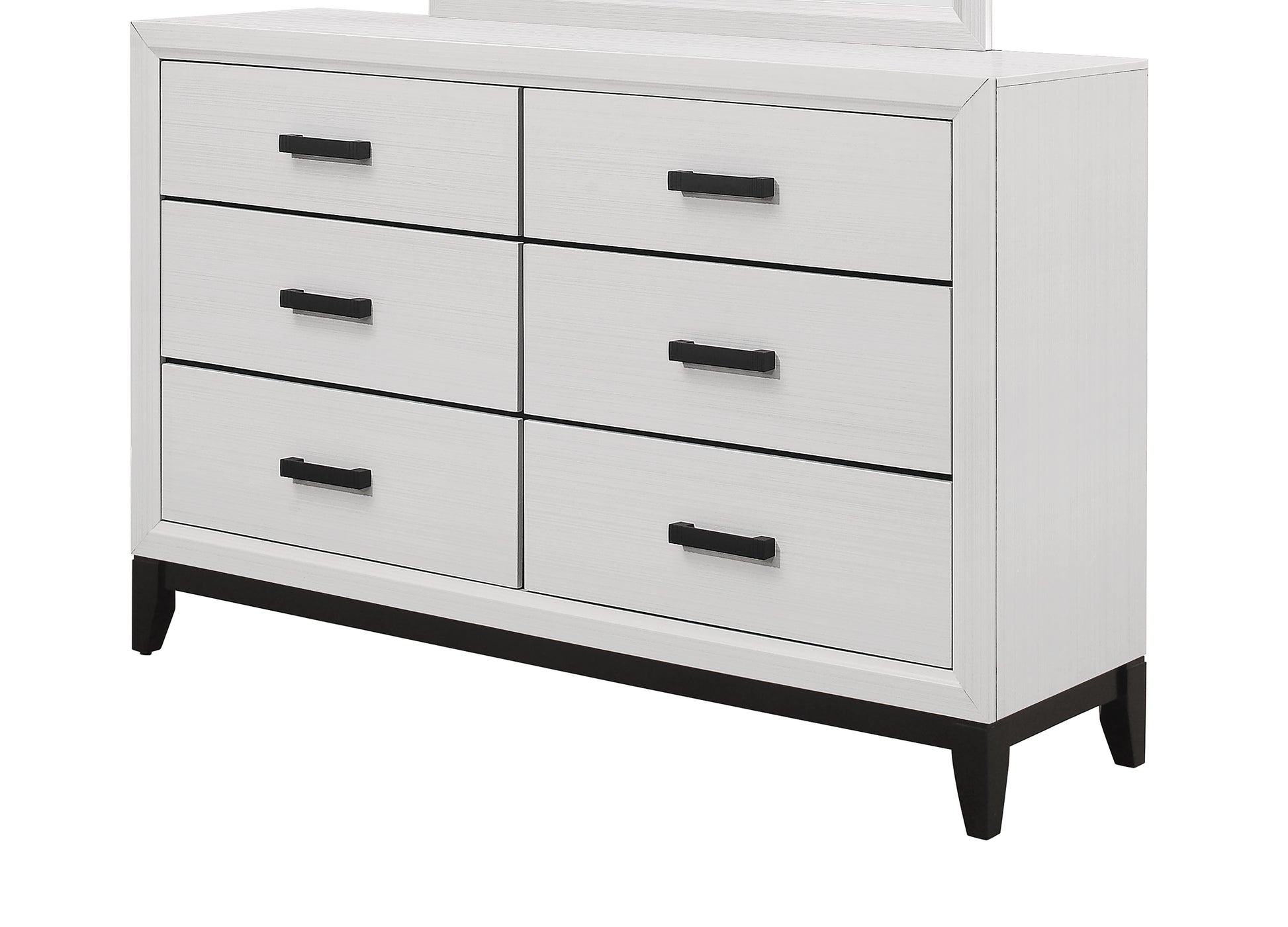 Mirage White Dresser White Rubber Wood