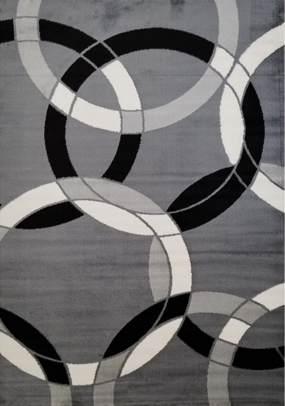 Jersey Area Rugs, Carpets For Livingroom, 7X10 Area Rugs ,1798 Black Grey Rectangle 8&10 Black Grey Contemporary Abstract Polypropylene