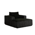 62.5 Inch Corduroy Sponge Sofa Lounge Chair,No Assembly Required,Fluffy Modern Sleeper Chair For Indoor Living Room Bedroom Black Foam Corduroy 1 Seat