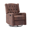 Coolmore Rocking Recliner Chair,360 Degree Swivel Nursery Rocking Chair,Glider Chair,Modern Small Rocking Swivel Recliner Chair For Bedroom,Living Room Chair Home Theater Seat Coffee Coffee Microsuede