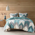 3 Piece Duvet Cover Mini Set King Multicolor Cotton