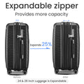 Luggage Sets 4 Piece 14 20 24 28 , Expandable Lightweight Suitcase With 4 Double 360 Degrees Mute Spinner Wheels Pp Materials Durable Tsa Lock Travel Luggage Black Polypropylene