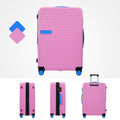 Hardshell Luggage Sets 3 Pcs Contrast Color Suitcase With Spinner Wheels And Tsa Lock 20