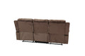 Comfortable Motion Sofa 1Pc Couch Living Room Furniture Chocolate Padded Suede Plush Cushion Metal Reclining Chocolate Suede Metal Primary Living Space Cushion Back Contemporary,Modern Pillow Top Arms Suede 3 Seat