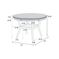 Dining Room Furniture Gray Rubber Wood Mdf Round Table 1Pc Table W Shelve Gray Gray Dining Room Classic,Contemporary,Modern Rubberwood Round Kitchen & Dining Tables Rubber Wood