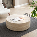 31.49'' Faux Mars Pattern Coffee Tables For Living Room Round Tea Table For Living Room, No Need Assembly. Marble Fiberglass
