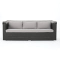 Glaros Sofa Set With Canopy Grey Grey Silver Pe Rattan Iron