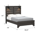 Junipe Brown Full Bed With Lights Full Brown Engineered Wood