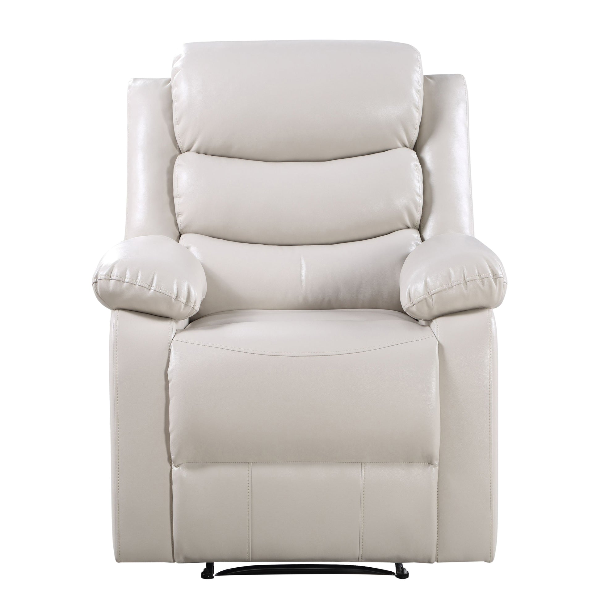 Beige Power Recliner With Pillow Top Arms Beige Primary Living Space Tight Back Modern Pine Pillow Top Arms Wood