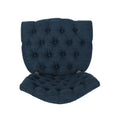 Kd Tufted Chair Wthr Set Of 2 Navy Blue Fabric