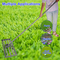 Garden Backyard Farmland Golf Course Compost Sand Leveling With 79.5 Long Handle Heavy Duty Tool Lawn Leveling Rake Grey Iron