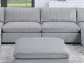 Dark Gray Color 7Pc Modular Sectional Set Corduroy Upholstery Couch 2X Corner Wedge 2X Armless Chairs 3X Ottomans Living Room Furniture Dark Gray Primary Living Space Cushion Back