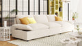 119.5'' 3 Seater Sofa With 2 Storage Unitsfor Living Room, Office, Apartment Beige Polyester 3 Seat