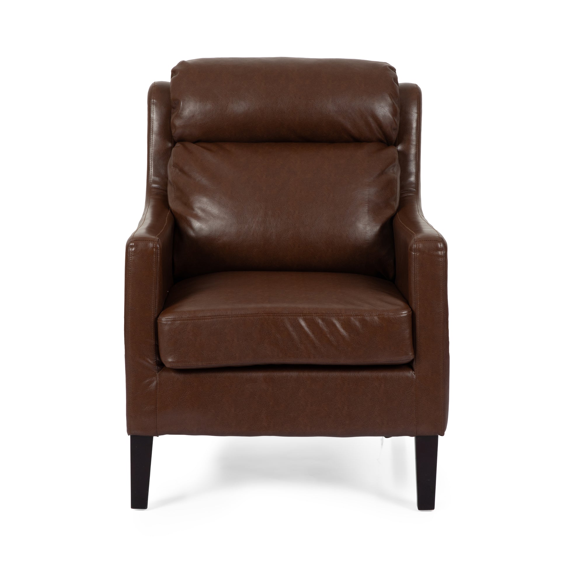Club Chair Dark Brown Pu