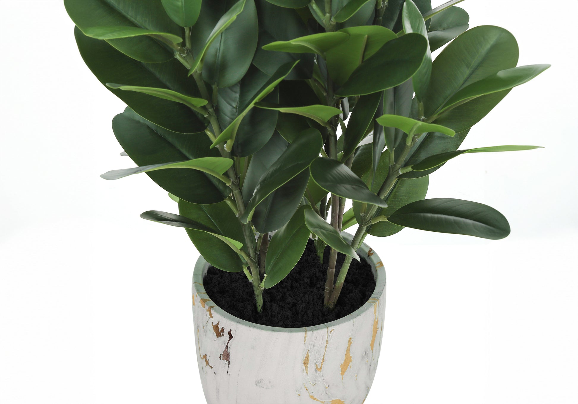 Artificial Plant, 31" Tall, Garcinia Tree, Indoor, Faux, Fake, Floor, Greenery, Potted, Real Touch, Decorative, Green Leaves, White Cement Pot Green Foam Plastic