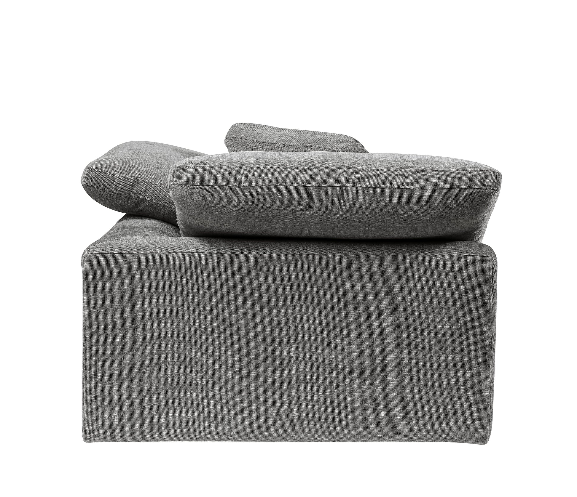 Naveen Modular Wedge W Pillow, Gray Linen Lv55141 Gray Upholstered 1 Seat