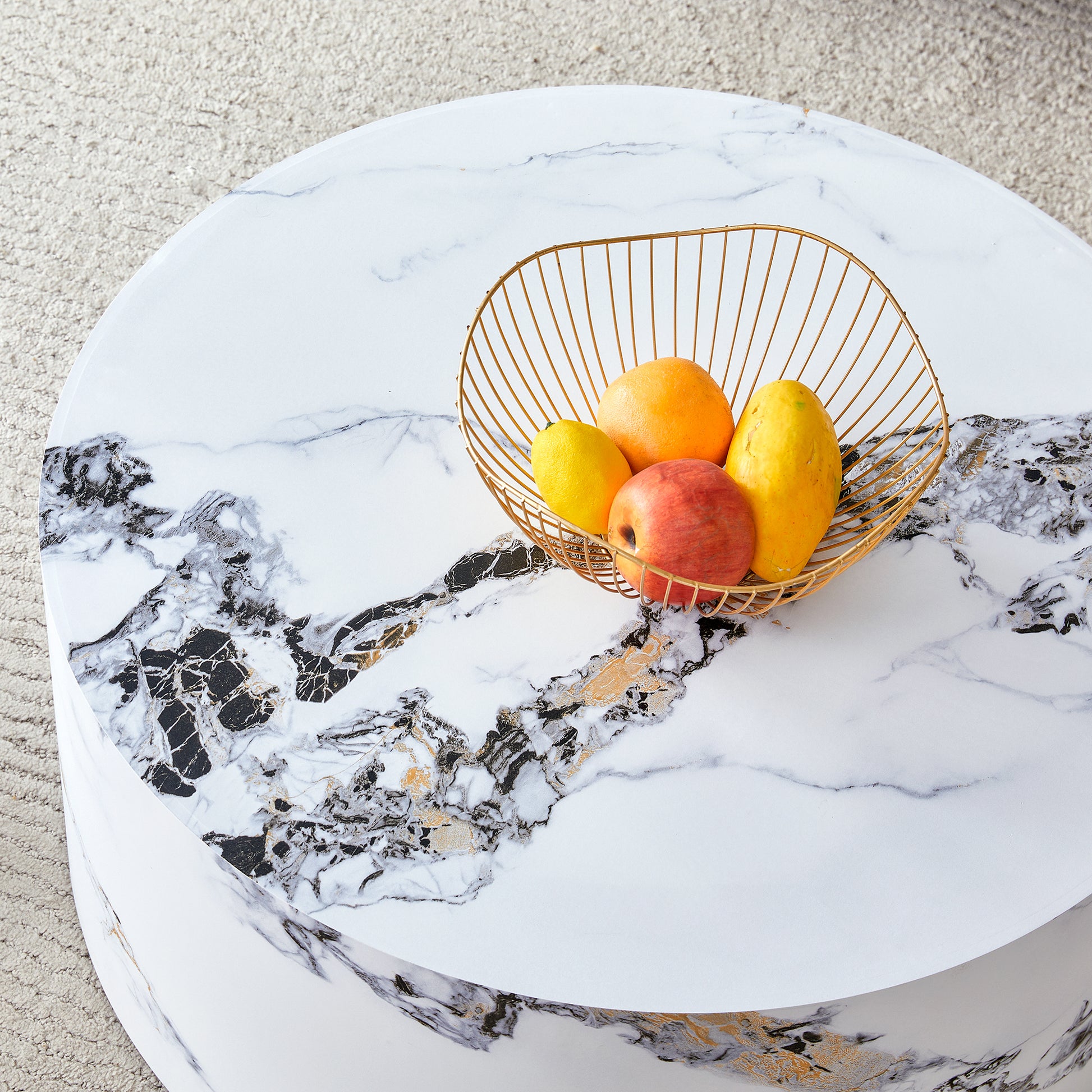 The Cylindrical Table With Its Patterned Design Can Be Easily Integrated Into A Variety Of Interior Styles, From Coffee Tables To Small Dining Tables, Workbenches Or Makeshift Writing Desks. White Mdf