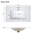 30 Inch White Bathroom Vanity With Ceramic Sink Combo, Abundant Storage Cabinet 2 Soft Close Doors And Double Tier Deep Drawer White Bathroom Mdf