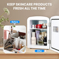 4L Portable Mini Fridge Warmer And Cooler Six 12Oz Cans Compact Refrigerator, 100% Freon Free & Eco Friendly, 4 L, Black Black Plastic