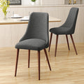 Dining Chair Light Grey Fabric