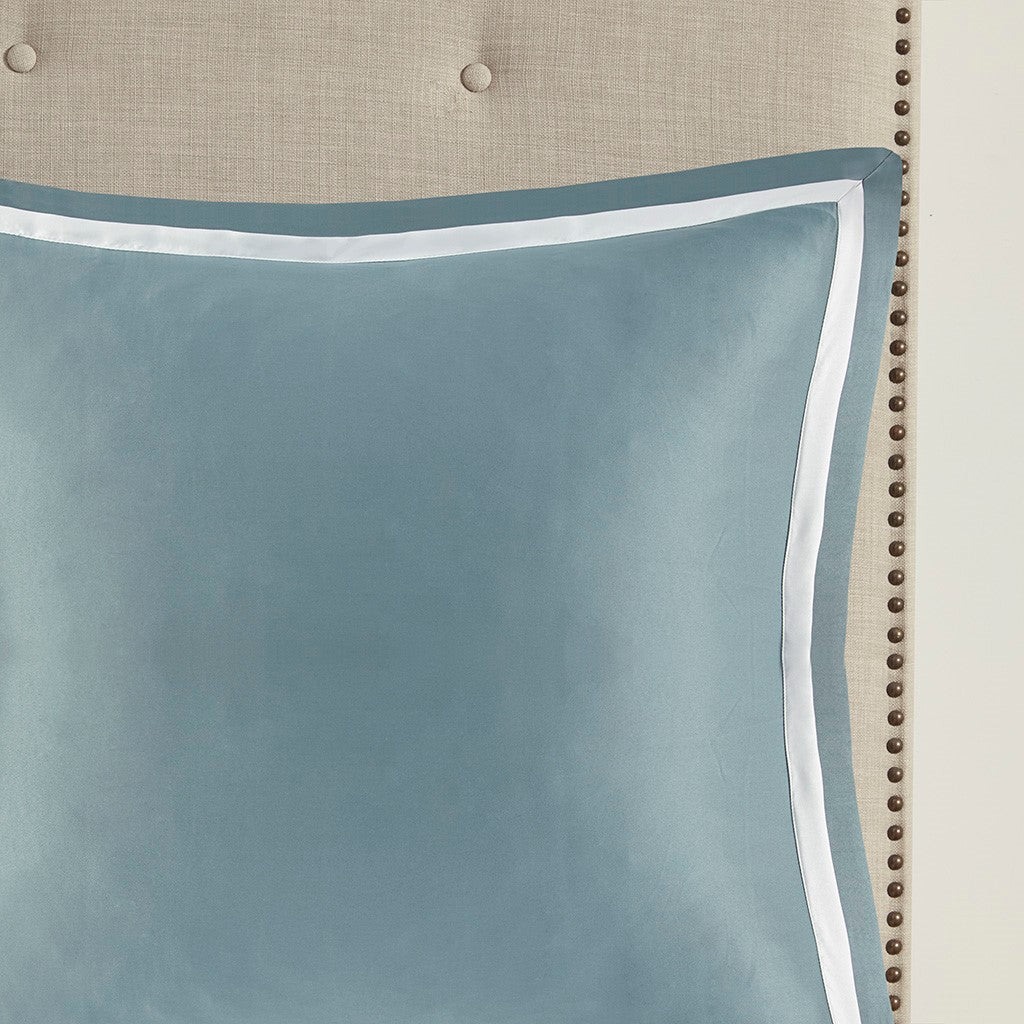 8 Piece Jacquard Comforter Set Aqua Silver Cal King California King Aqua Silver Polyester