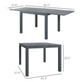 Outsunny Extendable Outdoor Dining Table, 41