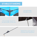 Outsunny 12' X 12' Screen House Room, 8 Person Camping Tent W Carry Bag And 4 Mesh Walls For Hiking, Backpacking, And Traveling, Easy Set Up, Sky Blue Blue Polyester