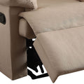 Beige Recliner With Pillow Top Arm Beige Manual Handle Metal Primary Living Space Tight Back Handle Pillow Top Arms Fabric Metal